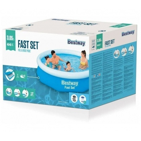 Бассейн надувной 305 х 66 см Bestway 57458 - фото 3