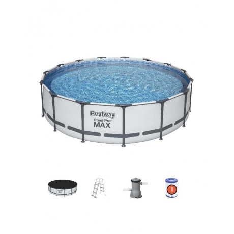 Каркасный бассейн Steel Pro Max (полный комплект) 457*107 см, 14970 л, Bestway 56488 - фото 1