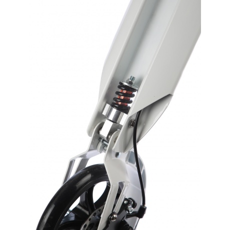 Самокат Race Spirit Hardin White (колеса 200/200 мм, ABEC 9, дисковый тормоз, 2 амортизатора) - фото 4