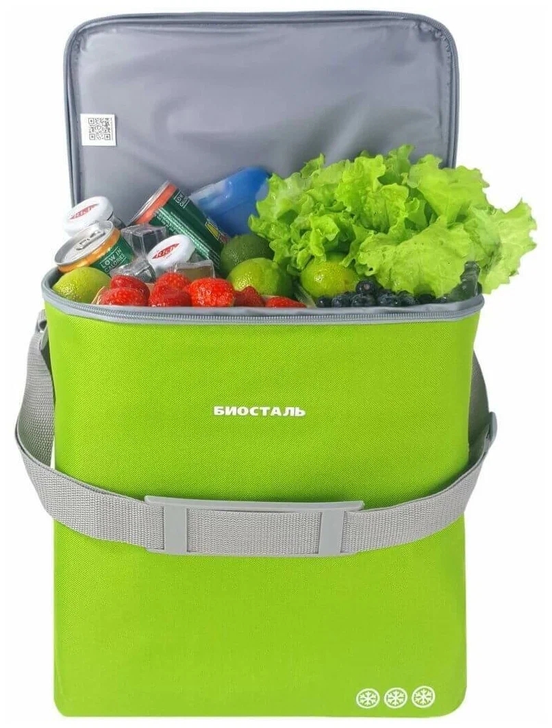 цена Термосумка (сумка-холодильник) Biostal Кантри (20 л.), зеленая