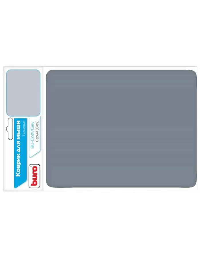 Коврик Buro для мыши BU-CLOTH Grey (817303) коврик для мыши buro bu cloth мини синий 230x180x3мм