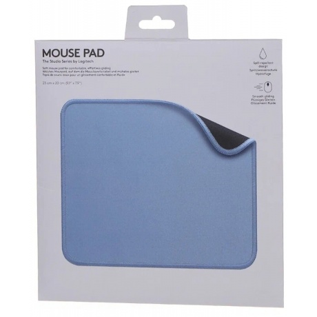 Коврик Logitech Studio Mouse Pad Мини голубой 230x2x200мм (956-000051) - фото 5