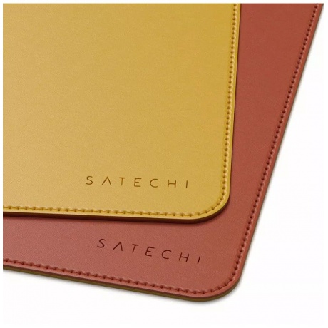 Коврик для мыши Satechi Eco Leather Deskmate Yellow-Orange ST-LDMYO180625 - фото 4