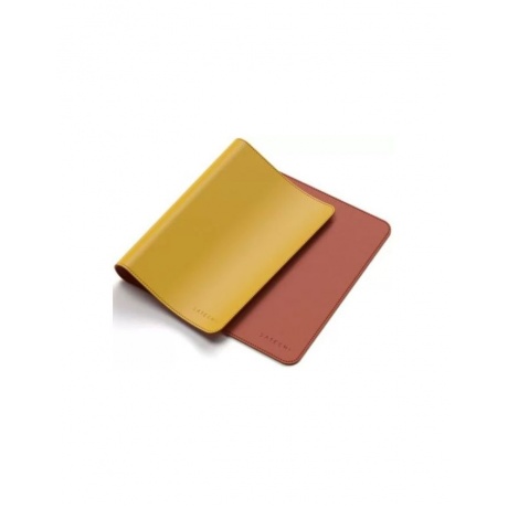 Коврик Satechi Dual Side ECO-Leather Deskmate Желтый/оранжевый - фото 2