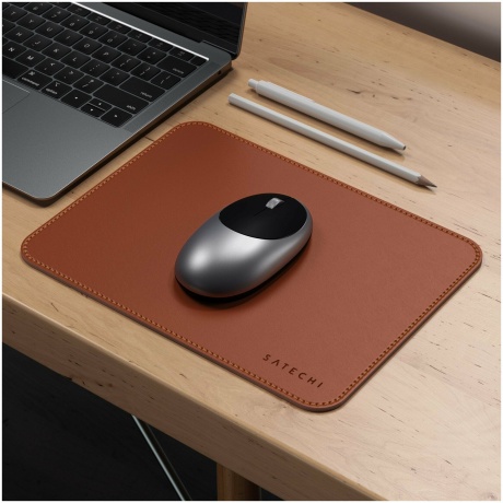 Коврик Satechi Eco Leather Mouse Pad Размер 25 x 19 см. коричневый. - фото 6