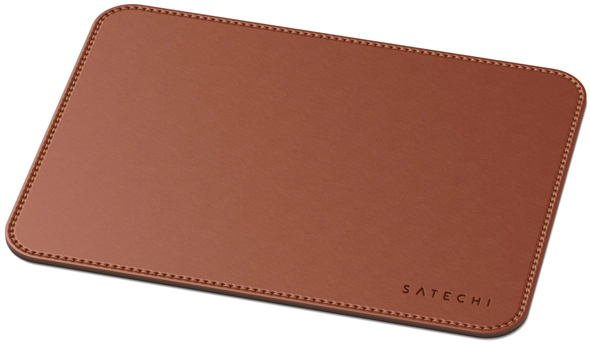 Коврик Satechi Eco Leather Mouse Pad Размер 25 x 19 см. коричневый. цена и фото
