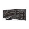 Набор клавиатура + мышь A4Tech 7100N клав:черный мышь:черный USB...