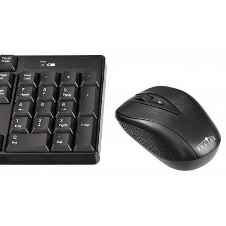 Набор клавиатура + мышь Oklick 210M клав:черный мышь:черный USB беспроводная - фото 4