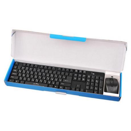 Набор клавиатура + мышь Oklick 210M клав:черный мышь:черный USB беспроводная - фото 6