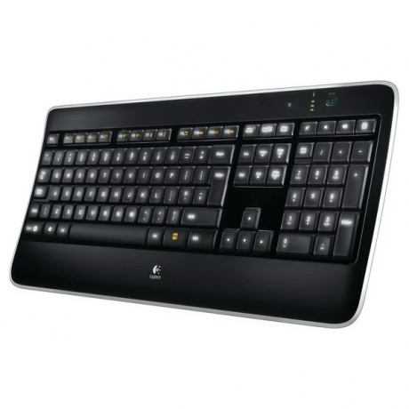 Клавиатура Logitech Wireless Illuminated Keyboard K800 Black USB - фото 4