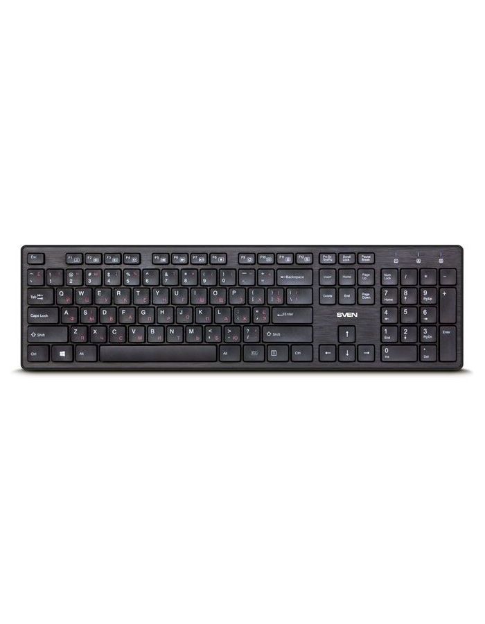 Клавиатура SVEN KB-E5800W беспроводная клавиатура sven kb e5800w black usb черный английская русская ansi