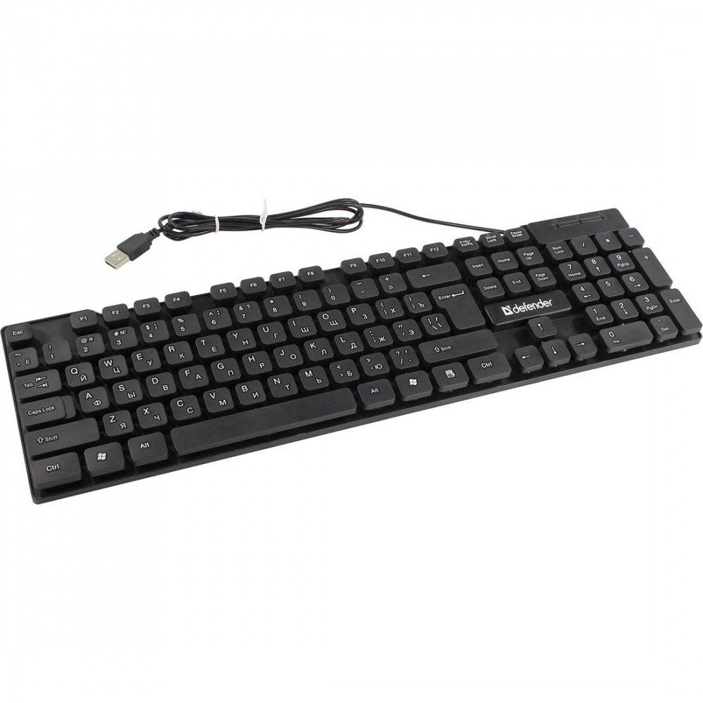 цена Клавиатура Defender Element HB-190 USB RU черный