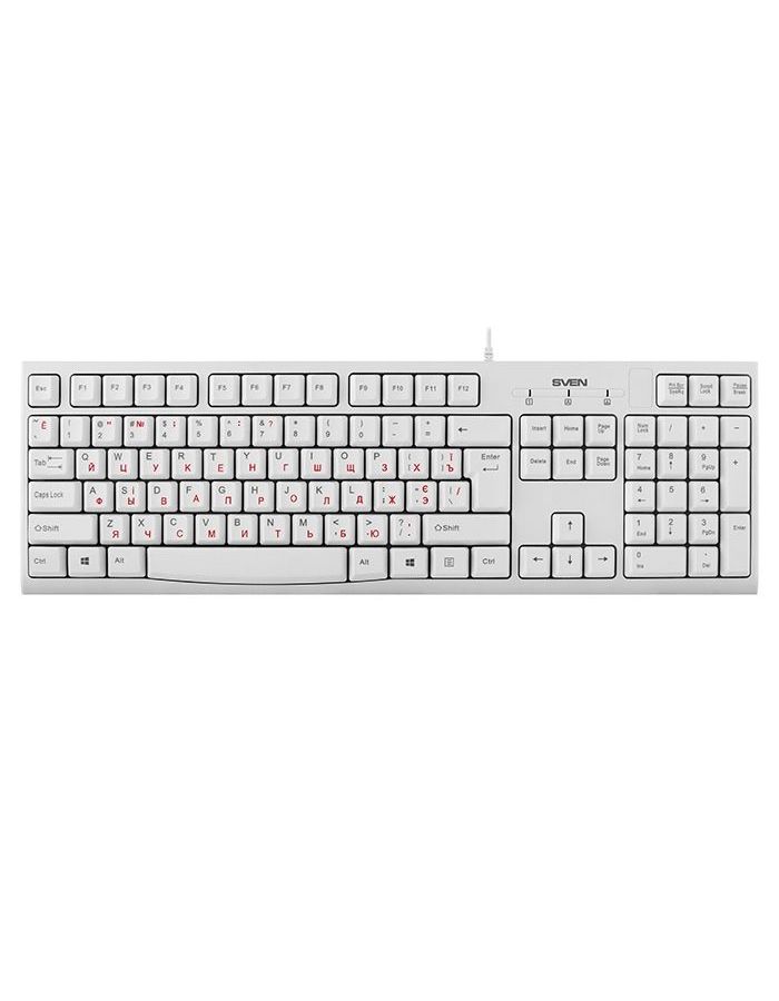 Клавиатура Sven KB-S300 белая клавиатура для ноутбука samsumg ba59 03106d белая