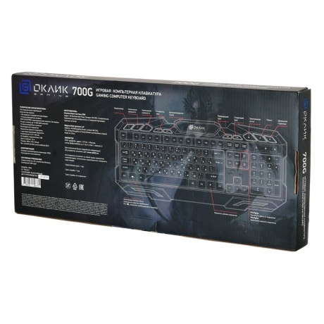 Клавиатура Oklick 700G Dynasty черный - фото 4