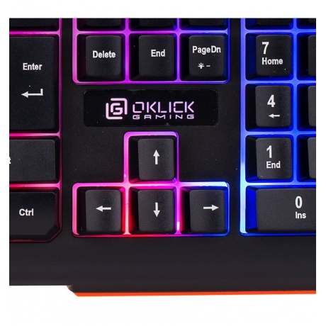 Клавиатура Oklick 710G BLACK DEATH черный/серый - фото 2
