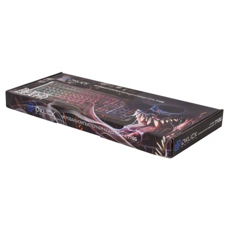 Клавиатура Oklick 710G BLACK DEATH черный/серый - фото 16