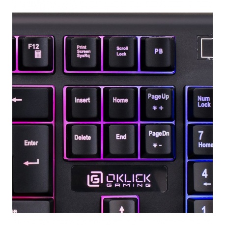 Клавиатура Oklick 717G BLACK DEATH черный/серый - фото 2