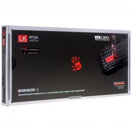 Клавиатура A4Tech Bloody B3590R черный/красный - фото 8