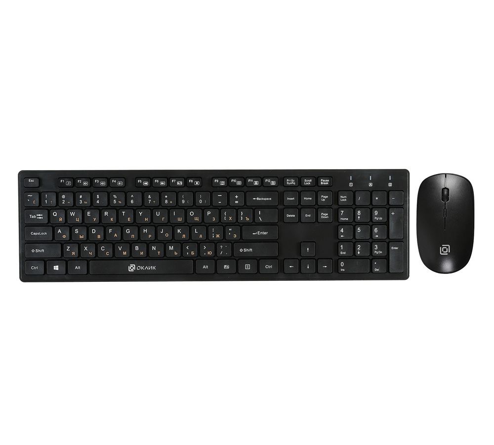 Набор клавиатура+мышь Oklick 240M черный цена и фото