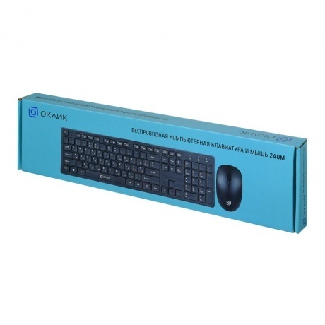 Набор клавиатура+мышь Oklick 240M черный - фото 8