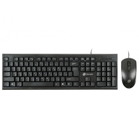 Набор клавиатура+мышь Oklick 640M черный - фото 1