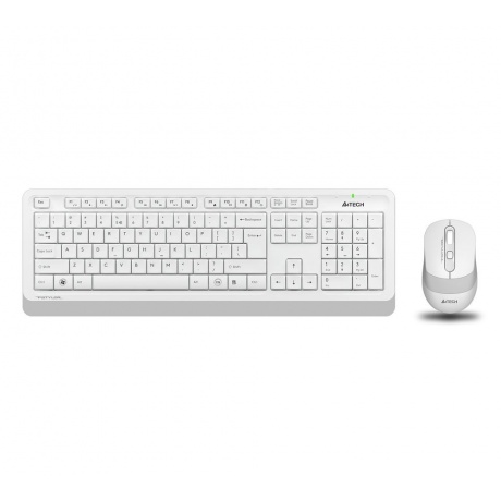 Набор клавиатура+мышь A4Tech Fstyler FG1010 белый/серый - фото 1