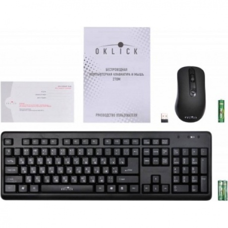 Набор клавиатура+мышь Oklick 270M черный - фото 2