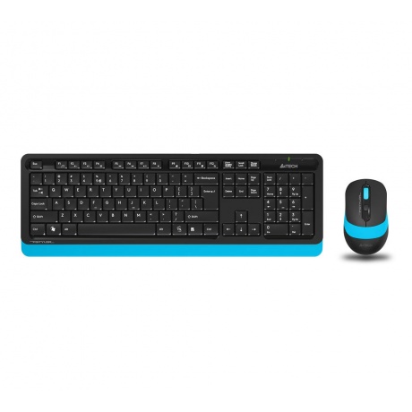 Набор клавиатура+мышь A4Tech Fstyler FG1010 черный/синий - фото 1