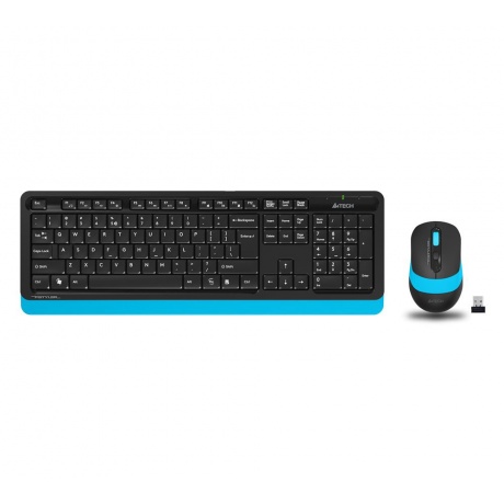 Набор клавиатура+мышь A4Tech Fstyler FG1010 черный/синий - фото 2