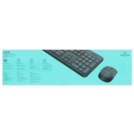 Набор клавиатура+мышь Logitech MK235 серый - фото 10