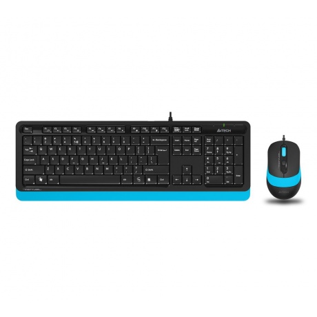 Набор клавиатура+мышь A4Tech Fstyler F1010 черный/синий - фото 1