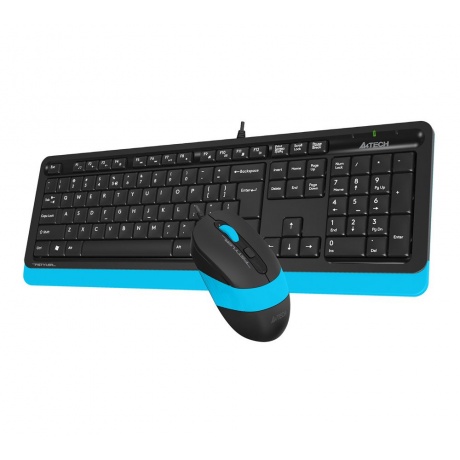 Набор клавиатура+мышь A4Tech Fstyler F1010 черный/синий - фото 11