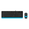 Набор клавиатура+мышь A4Tech Fstyler F1010 черный/синий