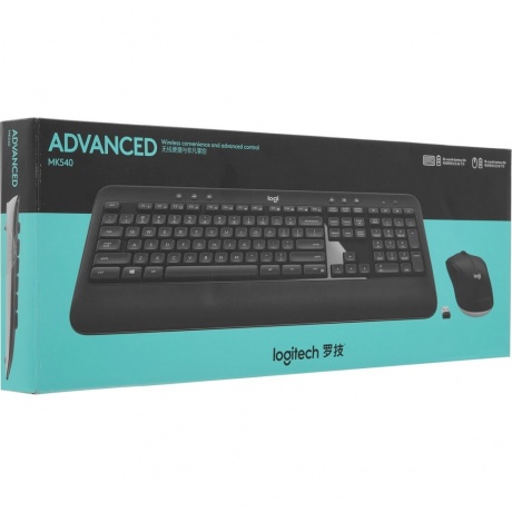 Набор клавиатура+мышь Logitech MK540 Advanced черный 920-008686 - фото 27