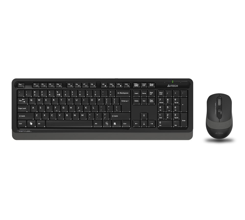 цена Набор клавиатура+мышь A4Tech Fstyler FG1010 черный/серый