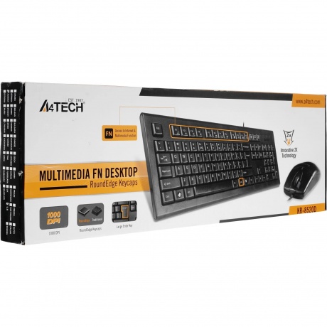 Набор клавиатура+мышь A4Tech KR-8520D черный - фото 14