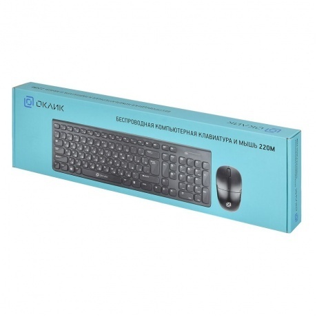 Набор клавиатура+мышь Oklick 220M черный - фото 8