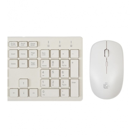 Набор клавиатура+мышь Oklick 240M белый - фото 5