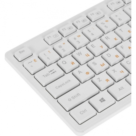 Набор клавиатура+мышь Oklick 240M белый - фото 4