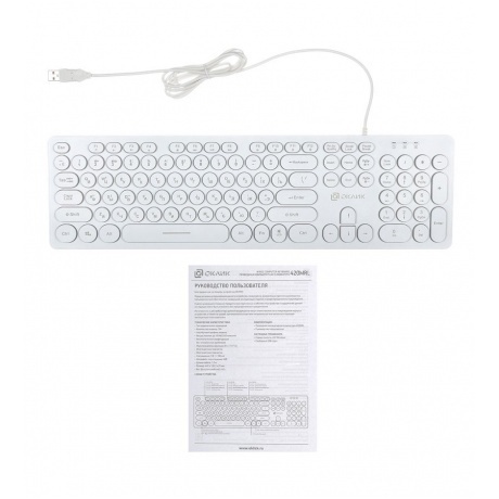 Клавиатура Oklick 420MRL белый - фото 5