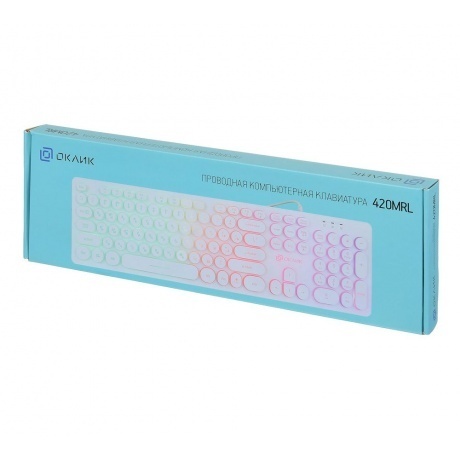 Клавиатура Oklick 420MRL белый - фото 6