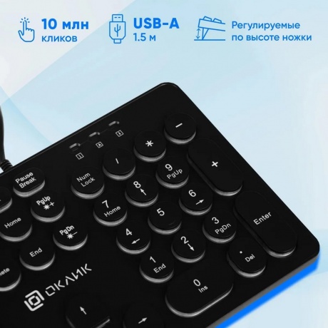 Клавиатура Oklick 420MRL черный - фото 9
