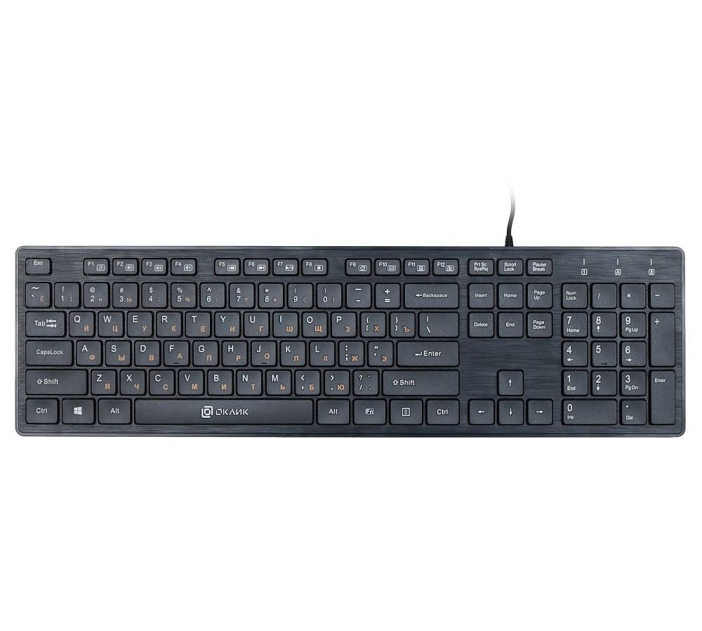 цена Клавиатура Oklick 520M2U черный
