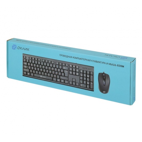 Набор клавиатура+мышь Oklick 630M черный - фото 2