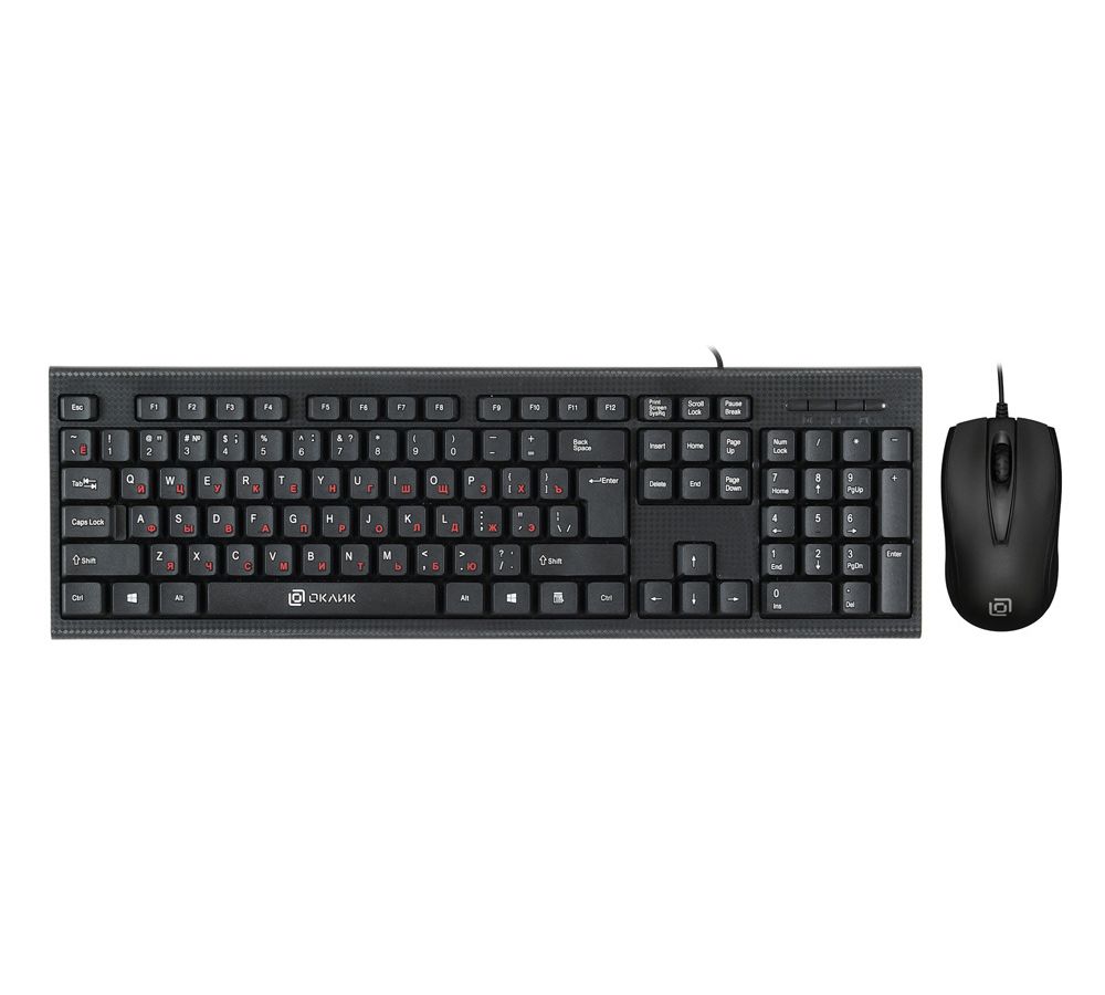 Набор клавиатура+мышь Oklick 630M черный