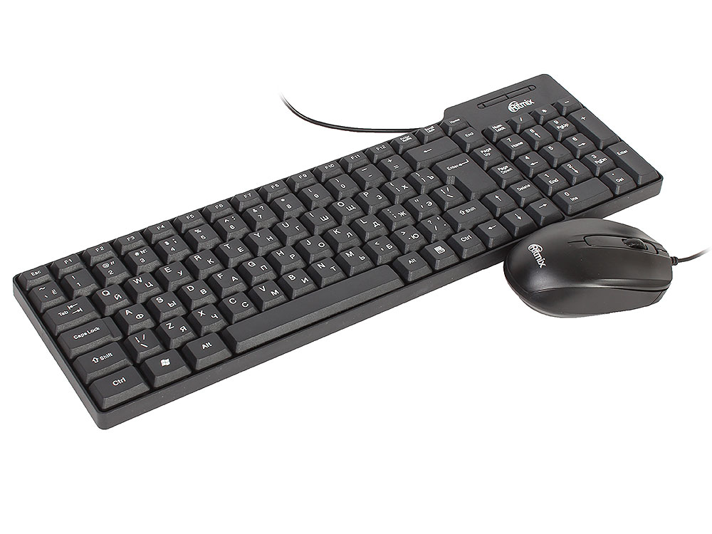 Клавиатура и мышь Ritmix RKC-010 Black USB набор ritmix rkc 010 black