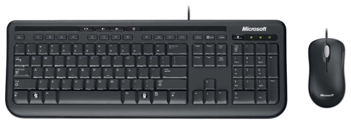 Набор клавиатура+мышь Microsoft Wired Desktop 600 USB Black 3J2-00015