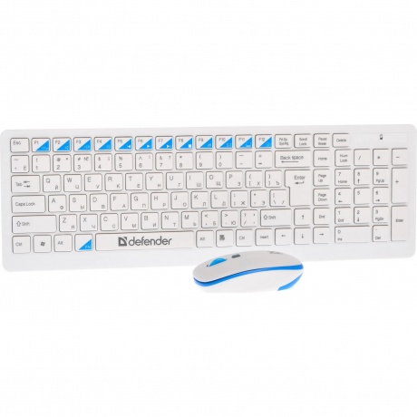 Набор клавиатура+мышь Defender Skyline 895 Nano White USB - фото 4