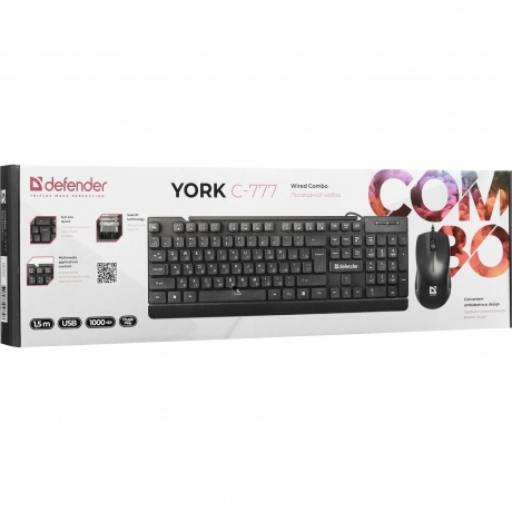Набор клавиатура+мышь Defender York C-777 RU - фото 9