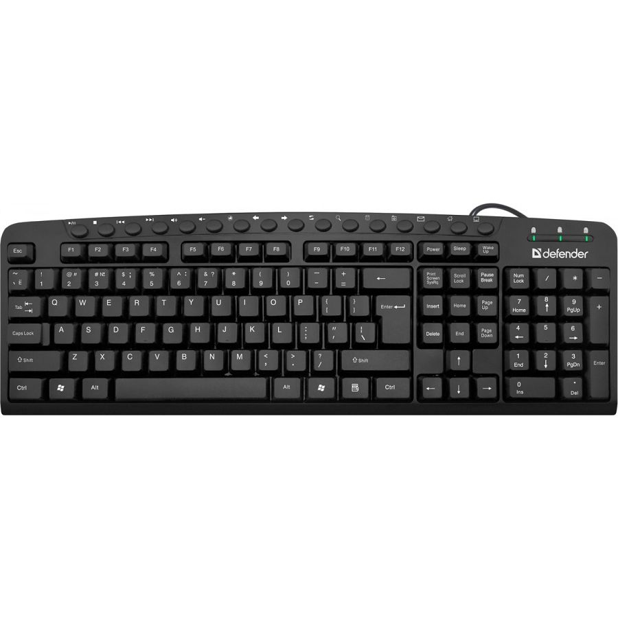 Клавиатура Defender Focus HB-470 RU черный цена и фото